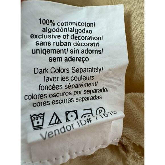 Calvin Klein Jeans Womens Beige Embroidered Button-Up Long Sleeve Shirt 2X - Picture 6 of 16